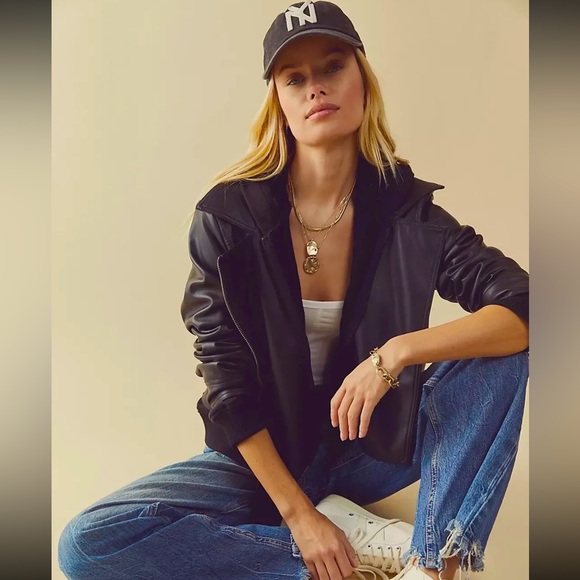 It Girl Vegan Leather Blazer Jacket